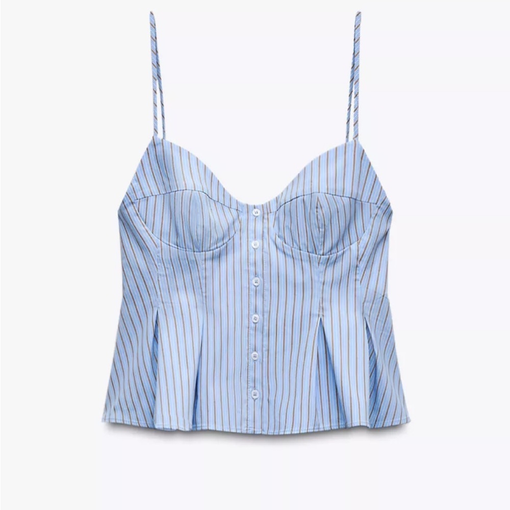 Pleated Poplin Top